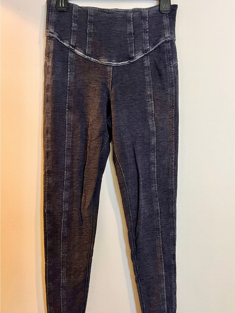 Free People High-Waisted Dark Gray Hybrid Leggings
